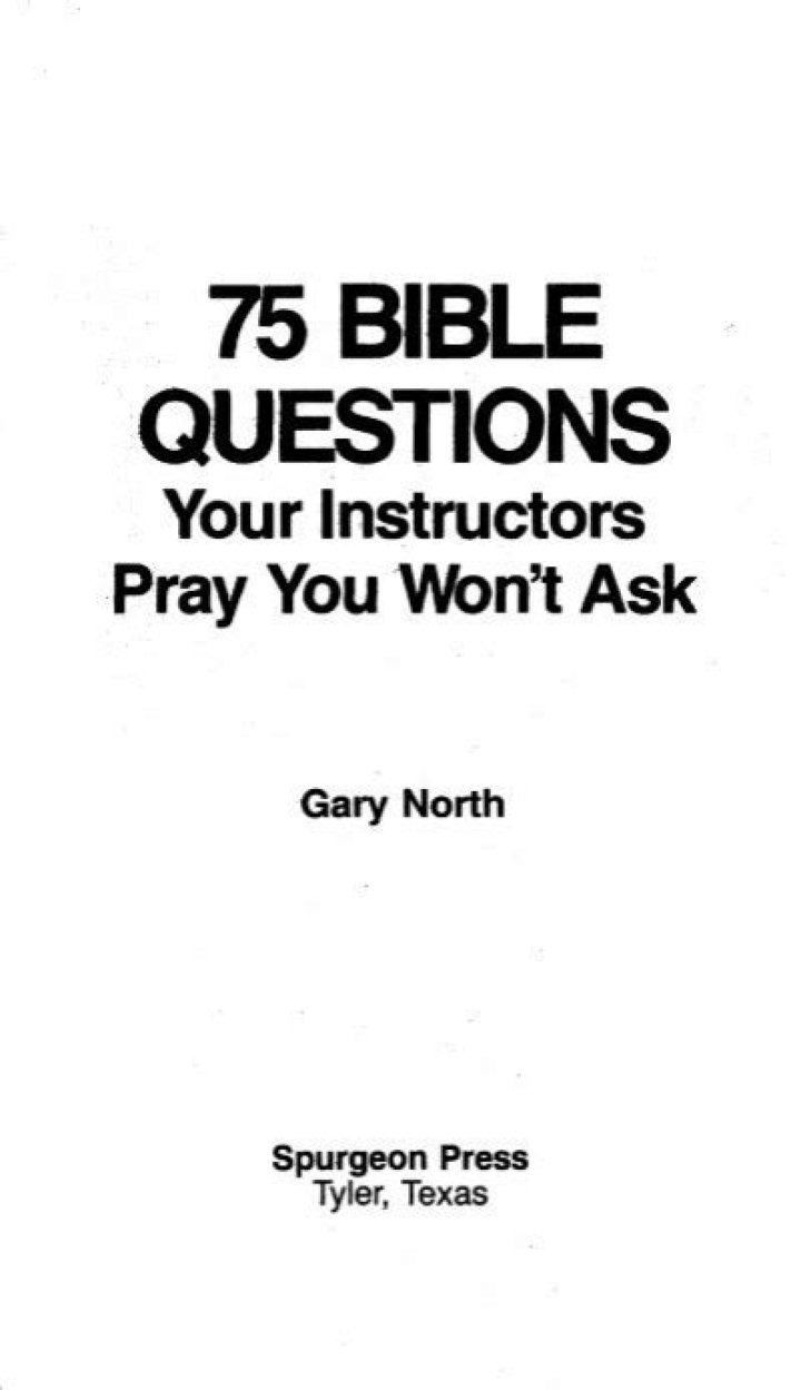 75 Bible Questions PDF: Answers for Devotion and Study