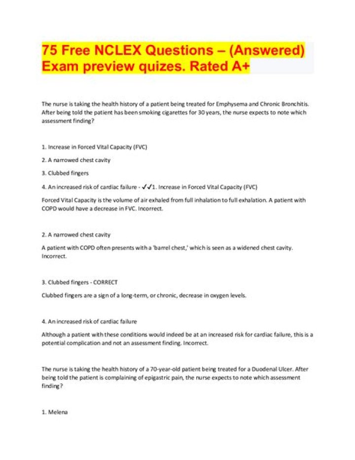 75 Free NCLEX Practice Questions PDF – Instant Download
