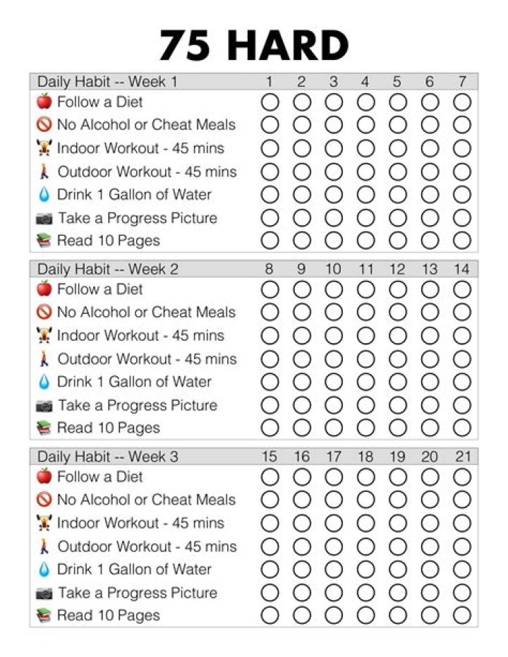 75 Hard Workout Plan PDF: Full Routine for Maximum Fitness