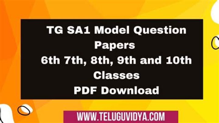 7th Class Telugu SA1 Question Paper 2018 PDF Download