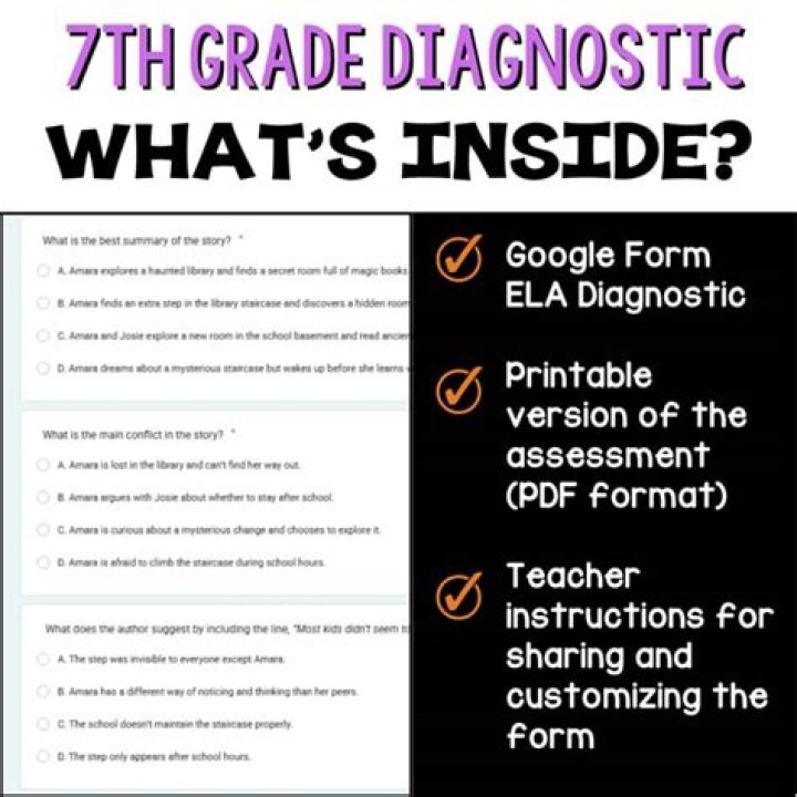 7th Grade ELA Diagnostic Test PDF – Free Practice & Evaluation