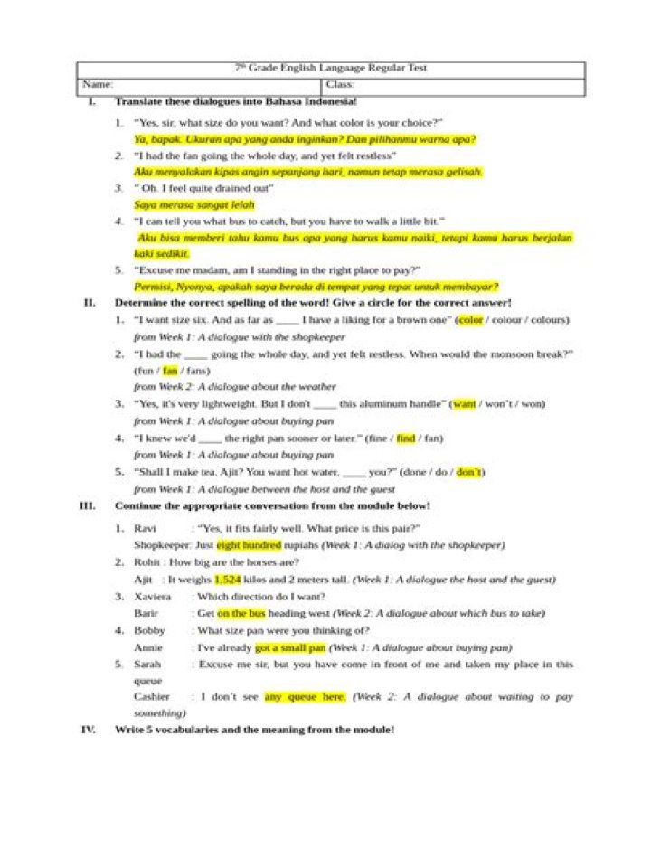 7th Grade ELA Test PDF: Practice & Prep Tests
