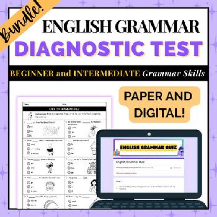 7th Grade Grammar Diagnostic Test PDF – Instant Free Download