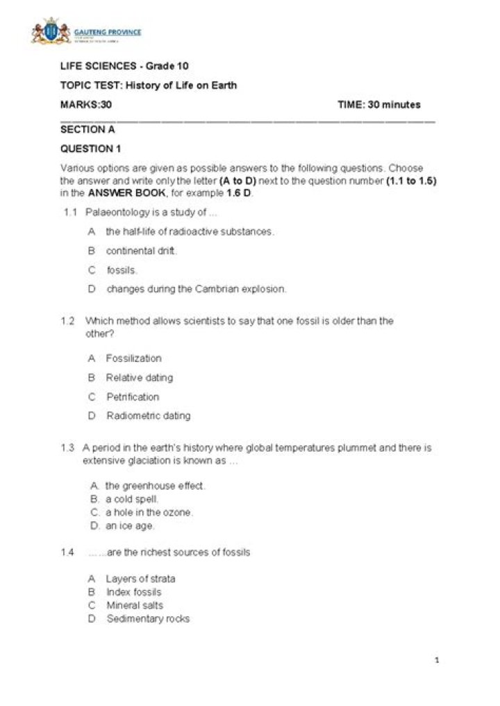 7th Grade Life Science Test PDF – Free Practice Worksheets