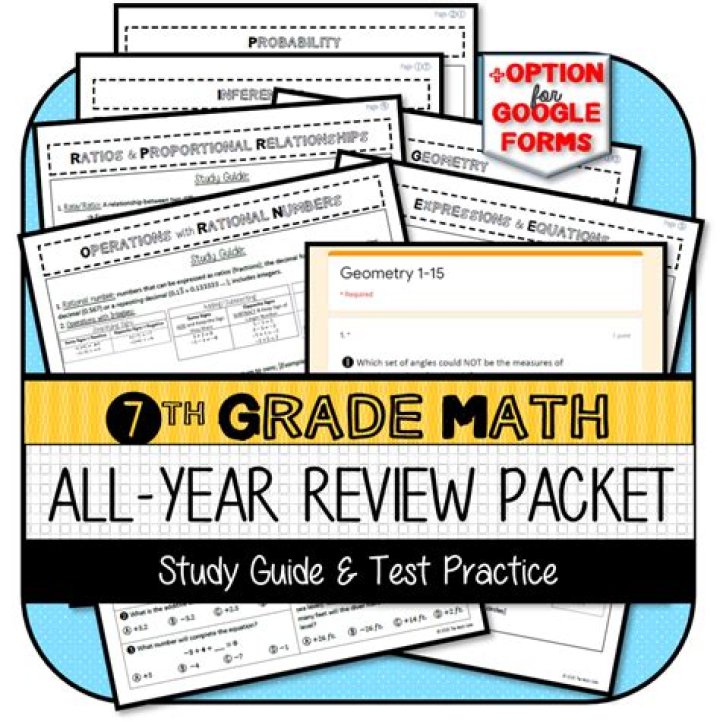 7th Grade Math Review Packet with Answers PDF – Free Download