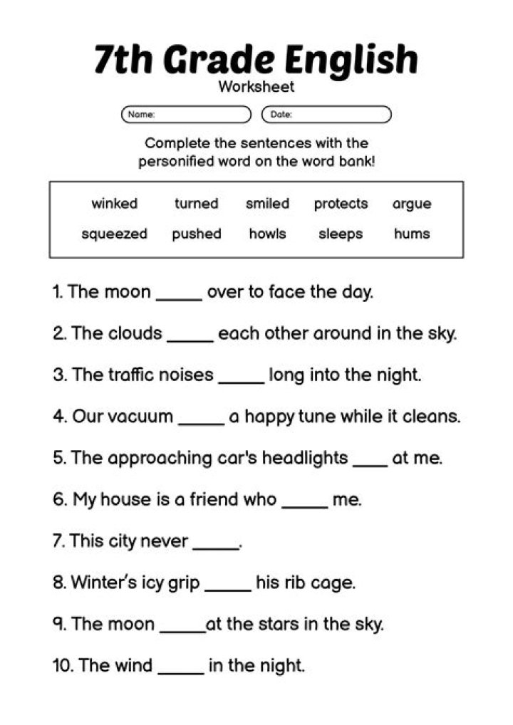7th Grade Practice English Test PDF – Instant Download