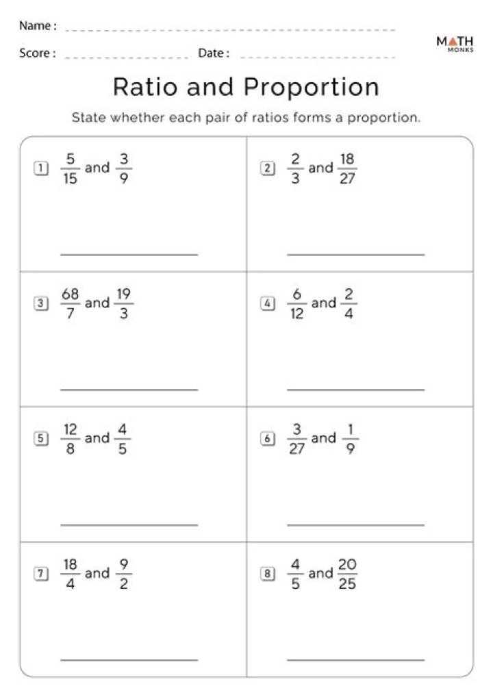 7th Grade Ratios and Proportions Test PDF – Free Download