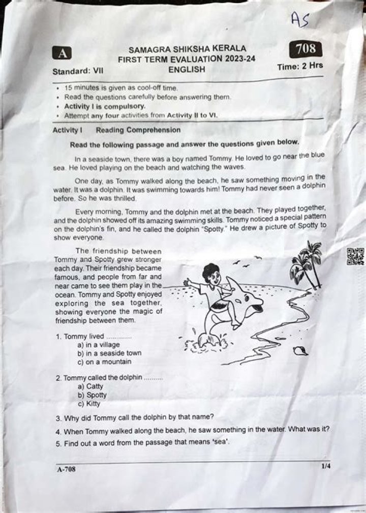 7th Standard Onam Exam Question Paper 2022 PDF – Download Now
