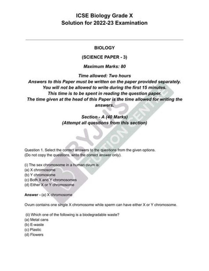 8-Biology 2-Question Set for LKC R16-17 PDF Study Guide