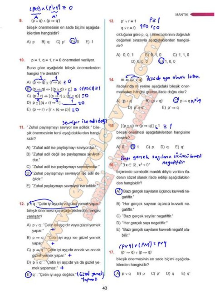 8 Sınıf Matematik Öçitsizlik Test PDF – Download Now