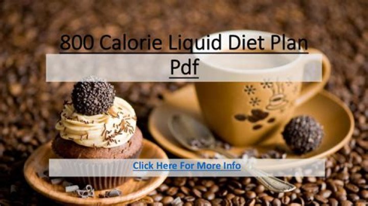 800 Calorie Liquid Diet Plan PDF: Ready-to-Use Meal Guide