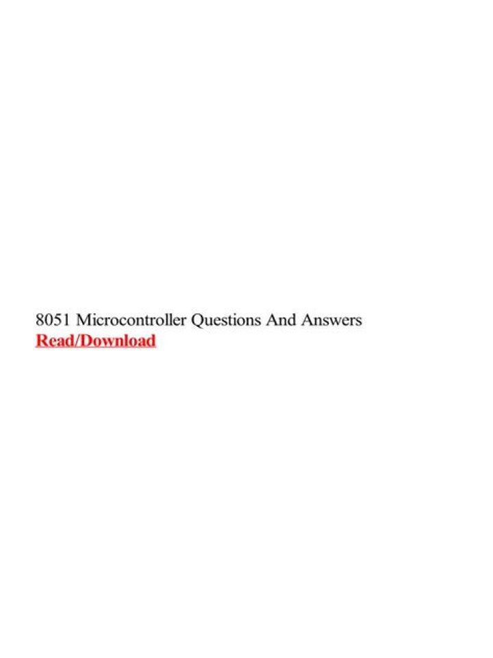 8051 Microcontroller Objective Questions & Answers PDF – Exam-Ready Study Guide