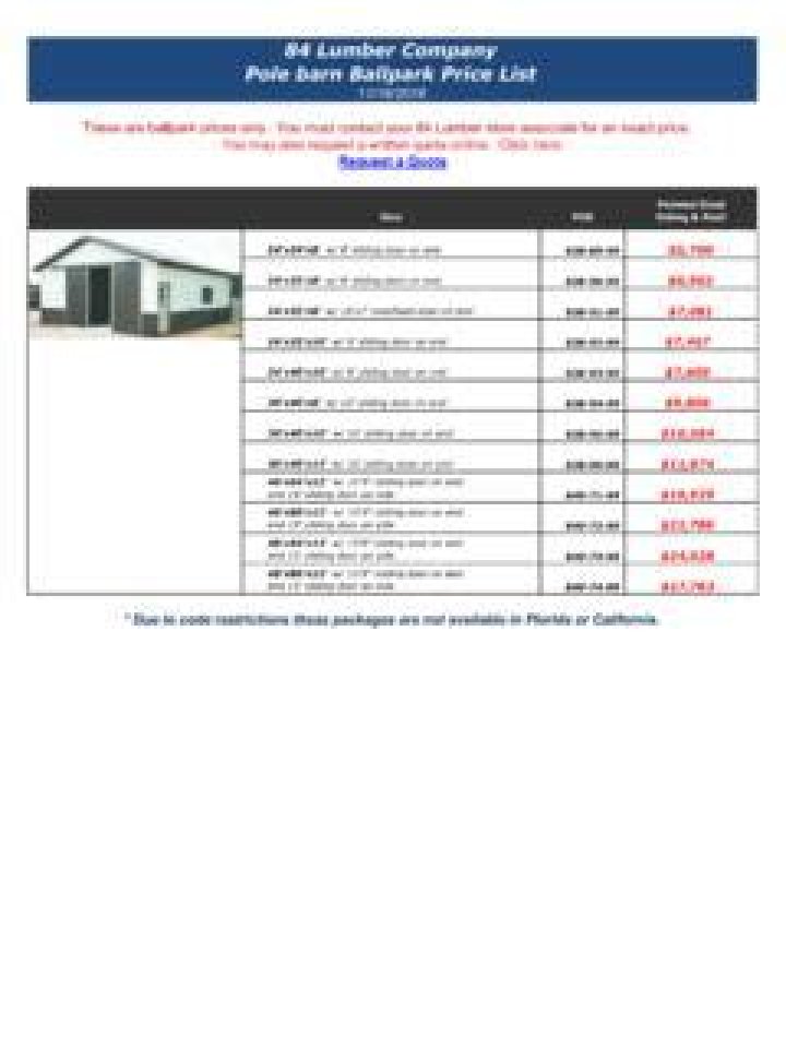84 Lumber Price Sheet PDF – Get Instant Cost Breakdown