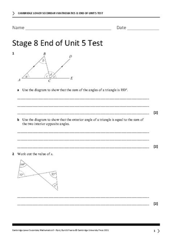 8b Chapter 3 Test 2B Completed.pdf – Final Exam Results & Analysis