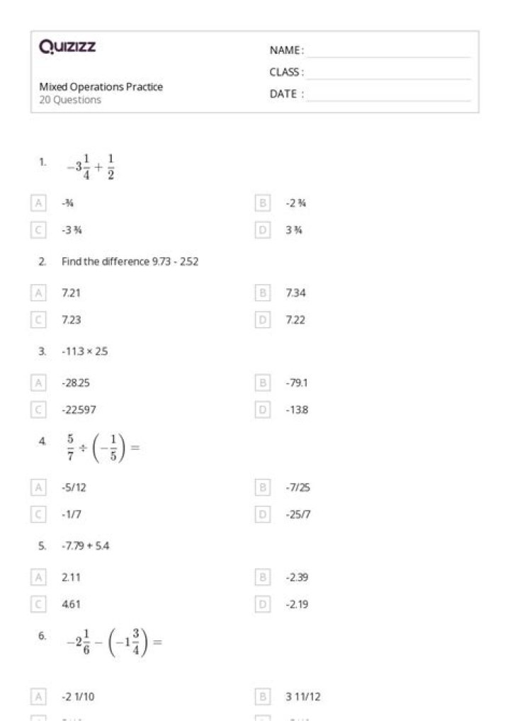 8th Grade Math Review Worksheets PDF: Perfect Study Tool