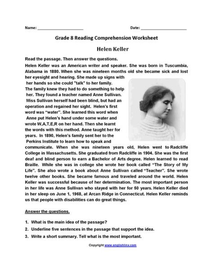 8th Grade Reading Practice Test PDF – Free Download
