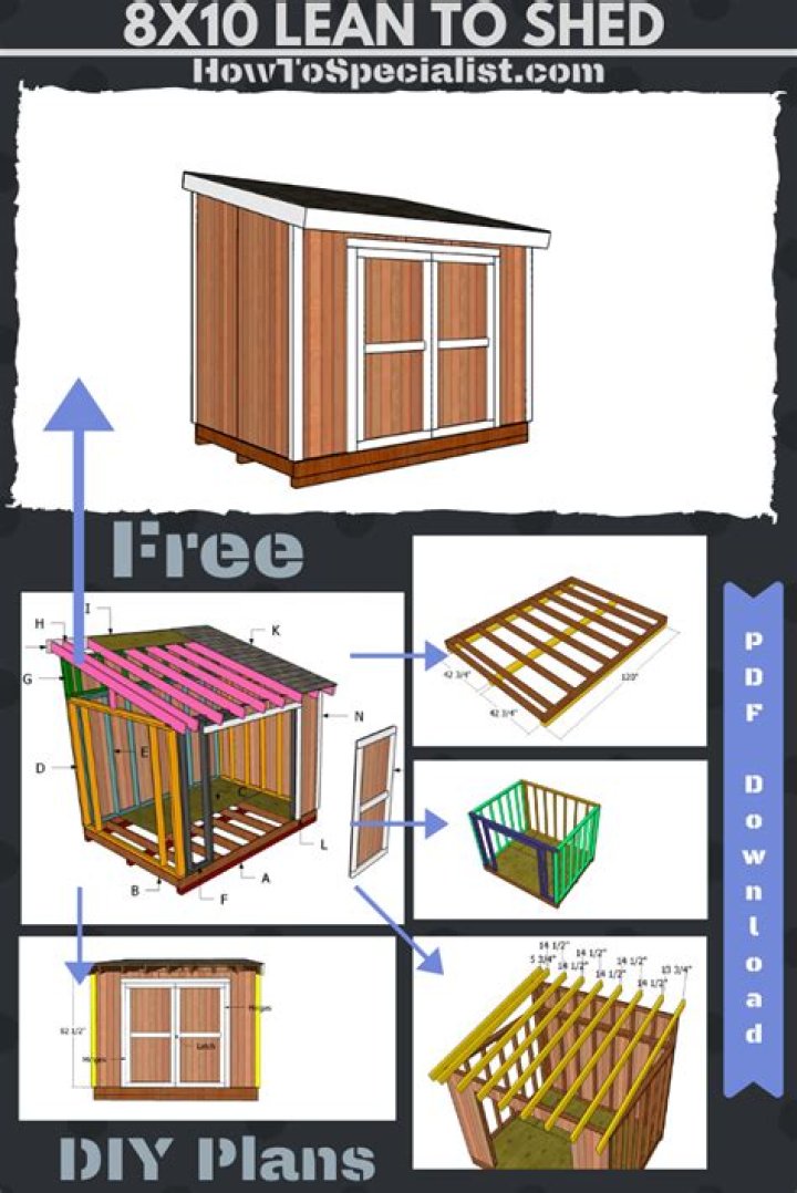 8x10 Lean To Shed Plans Free PDF – Easy DIY Construction Guide