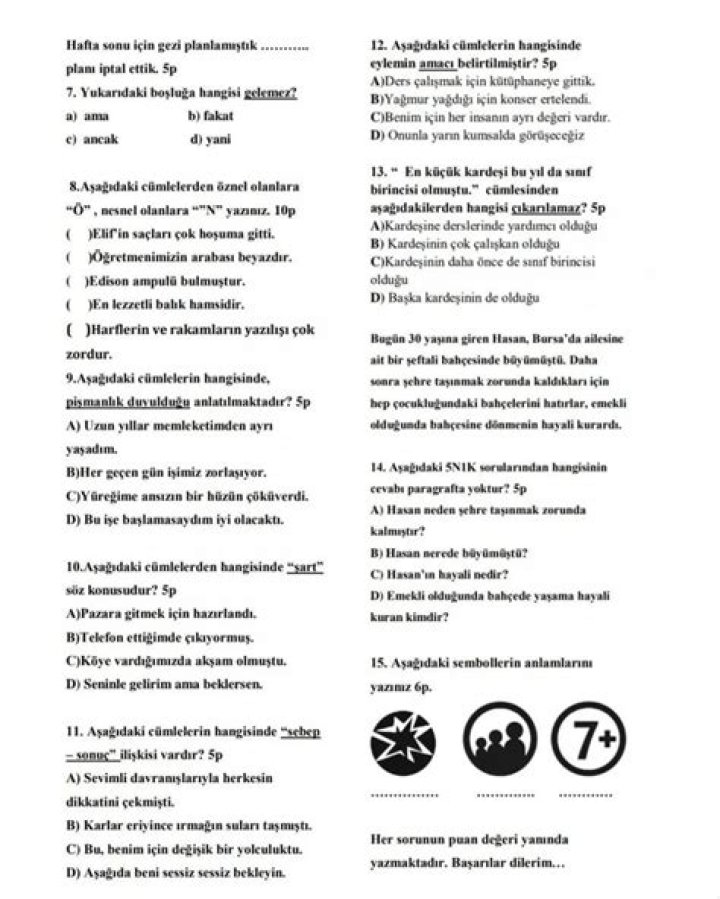9.sÄ±nÄ±f Ã¼Ã§genler Test PDF Download Now