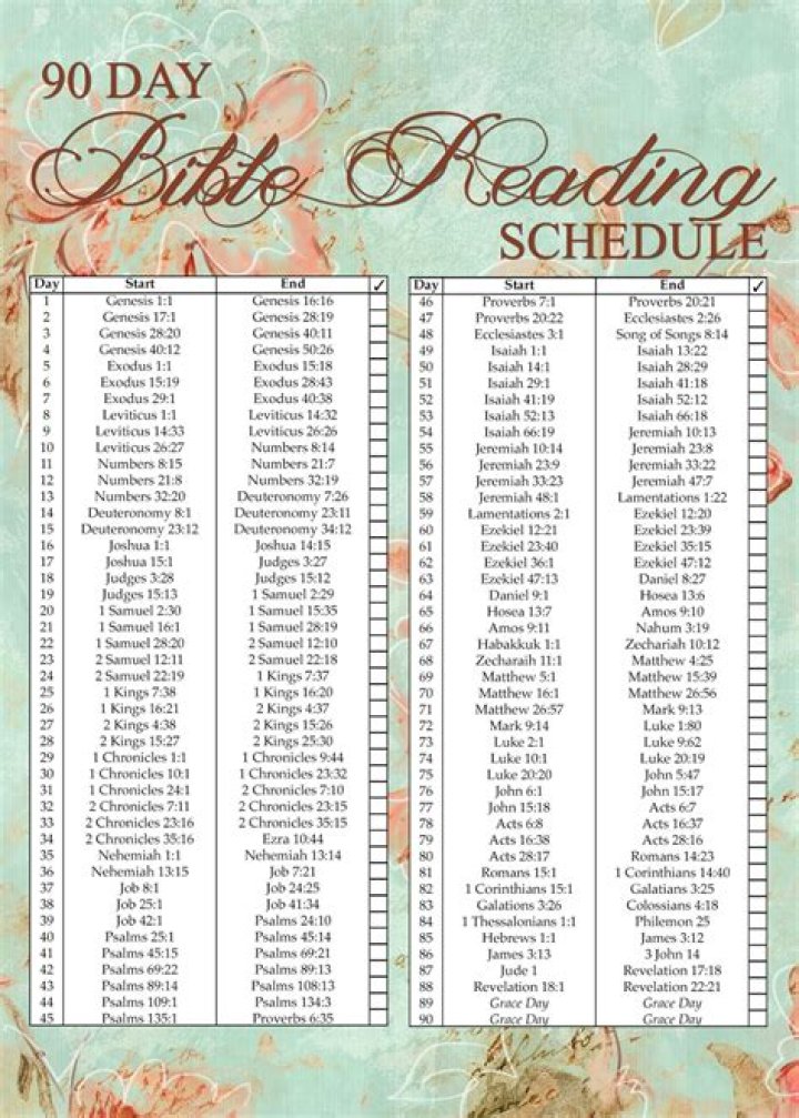 90-Day Chronological Bible Reading Plan PDF for Spiritual Growth