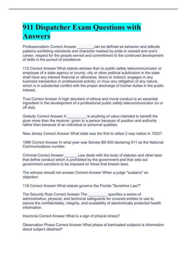 Essential 911 Dispatcher Interview Questions & Answers PDF