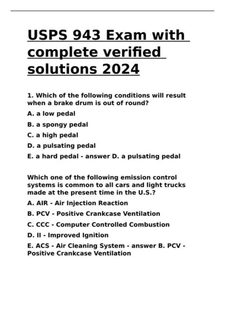 943 USPS Test PDF: Official Sample & Test Guide
