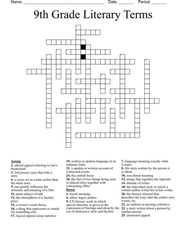 9th Grade Literary Terms Test PDF: Free Practice & Quiz