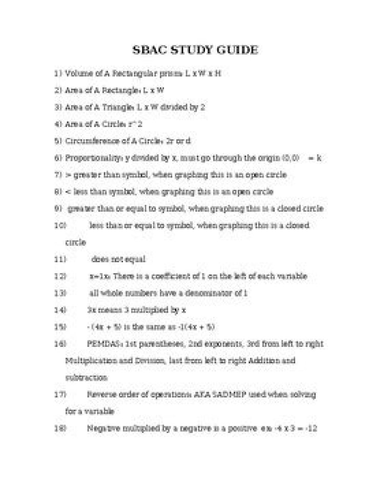 9th Grade SBAC Released Practice Questions Study Guide PDF