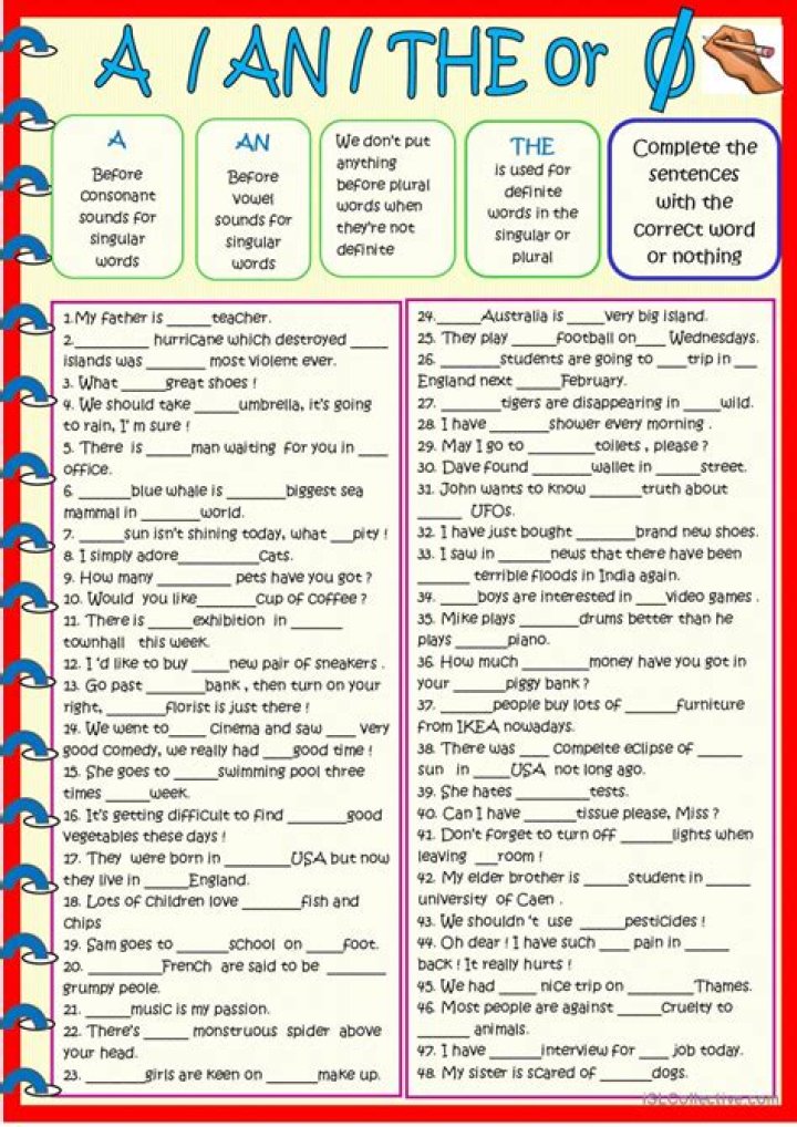 A An The Exercises With Answers PDF – Instant Study Guide