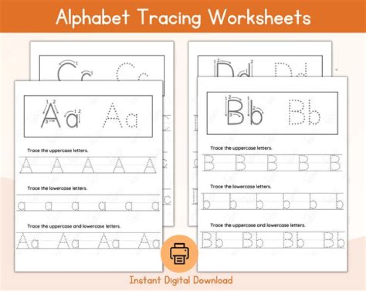 A B C Tracing Worksheet PDF – Easy Printable for Preschoolers