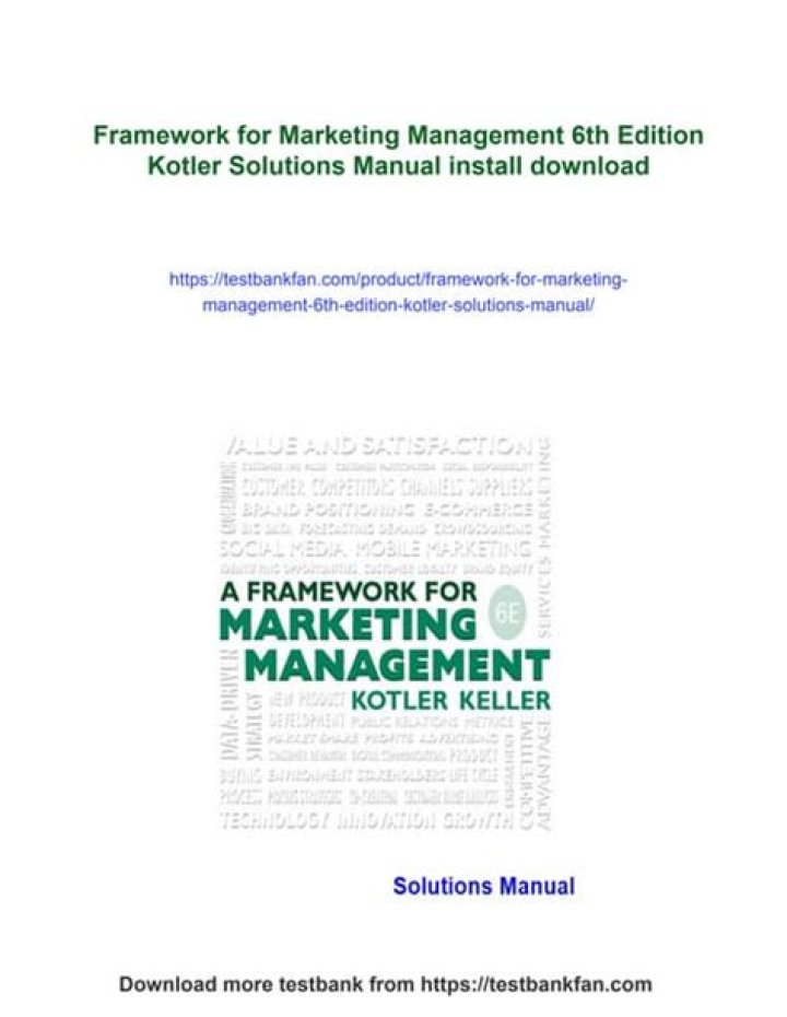 A Framework for Marketing Management 6th Edition: Complete PDF Guide