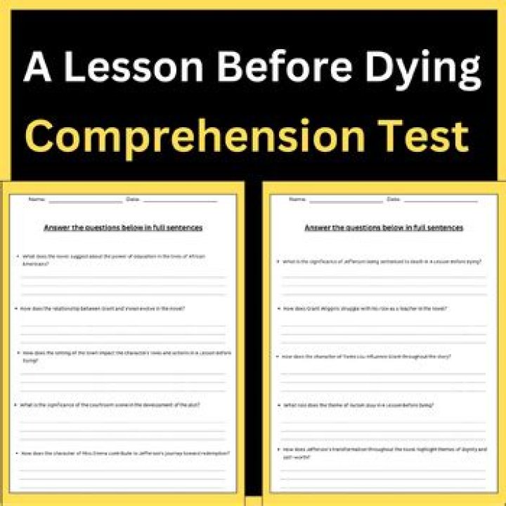 A Lesson Before Dying Test PDF: Key Study Guide & Analysis