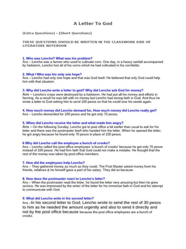 A Letter to God: Questions & Answers PDF Download – Spiritual Guidance