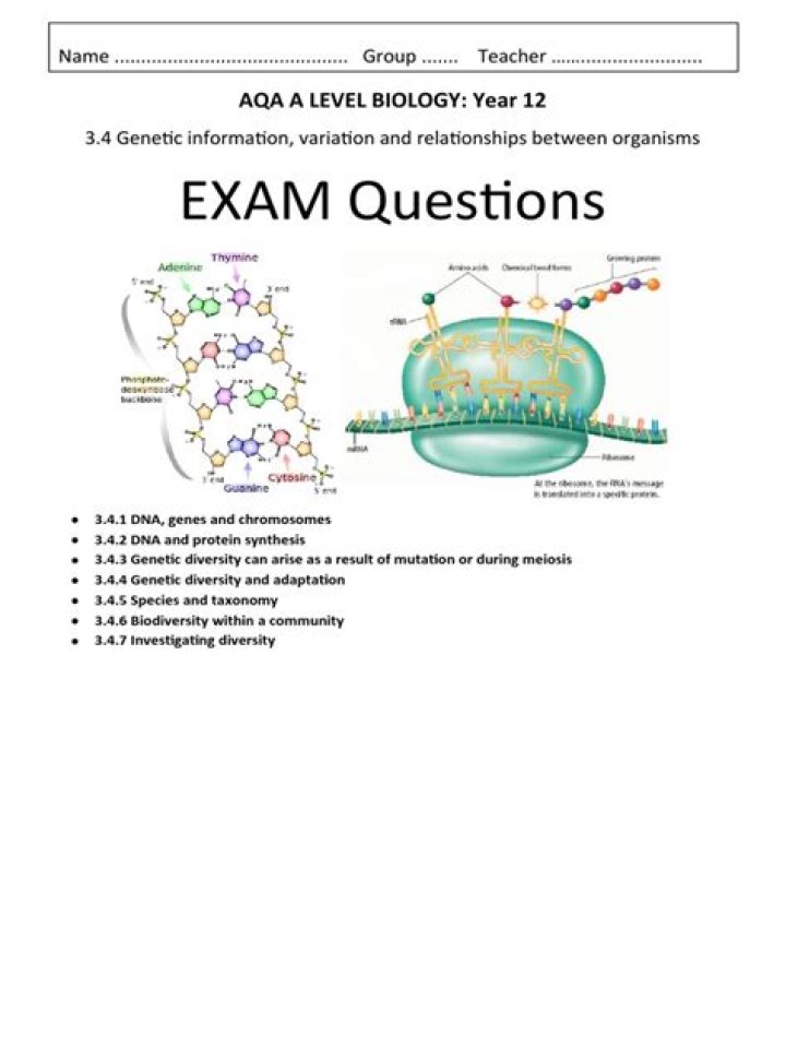 A Level Biology Questions PDF: Practice Tests & Exam Prep