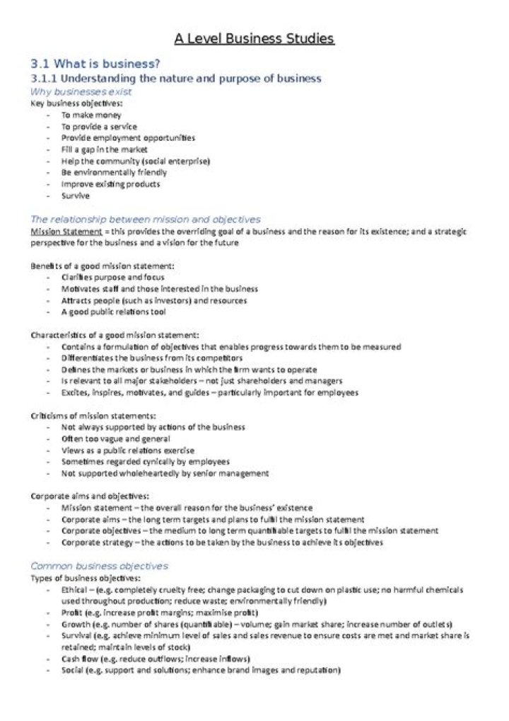 A Level Business Studies Questions PDF – Practice & Exam Prep