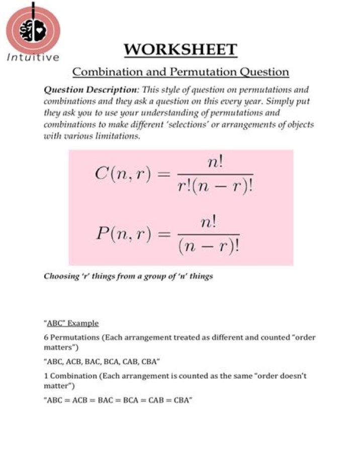 A Level Maths Permutations and Combinations Questions PDF for Exam Practice