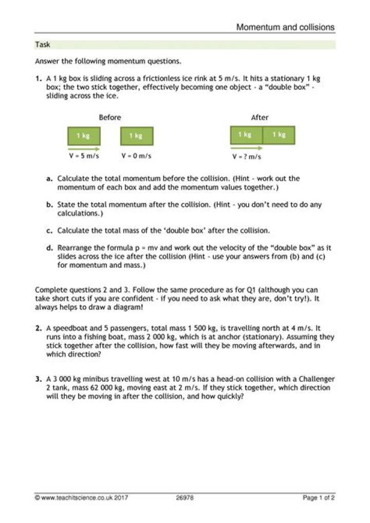 A Level Physics Momentum Questions & Answers PDF – Expert Practice