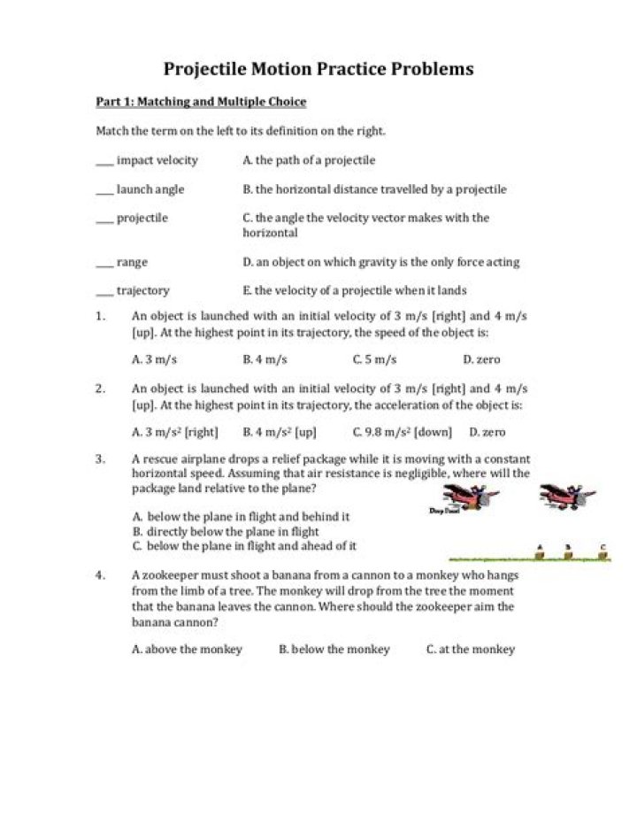 A-Level Physics Projectile Motion: Questions & Answers PDF