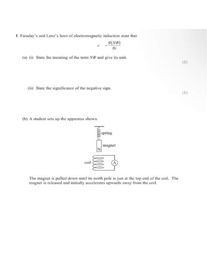 Free A Level Physics Questions PDF with Answers