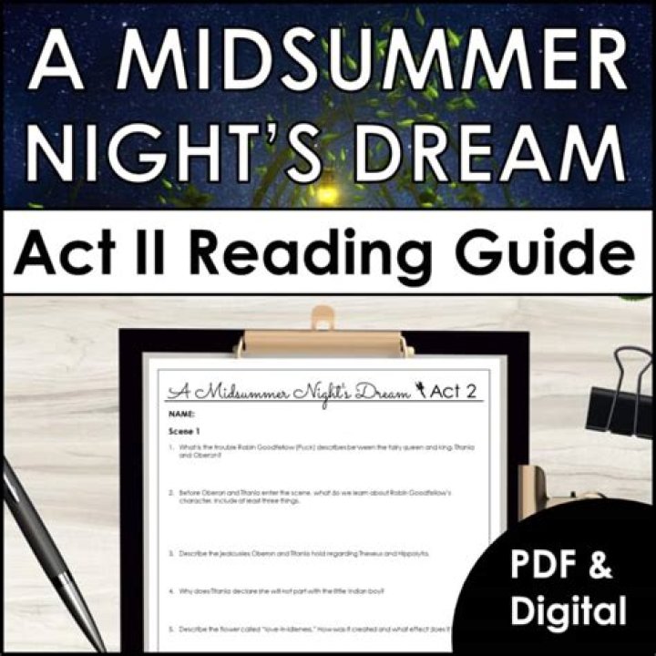 A Midsummer Night's Dream Act 2 Questions and Answers PDF