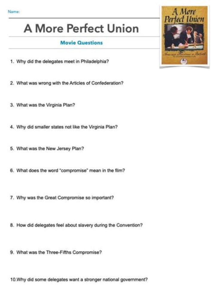 A More Perfect Union: Essential Questions & Answers PDF