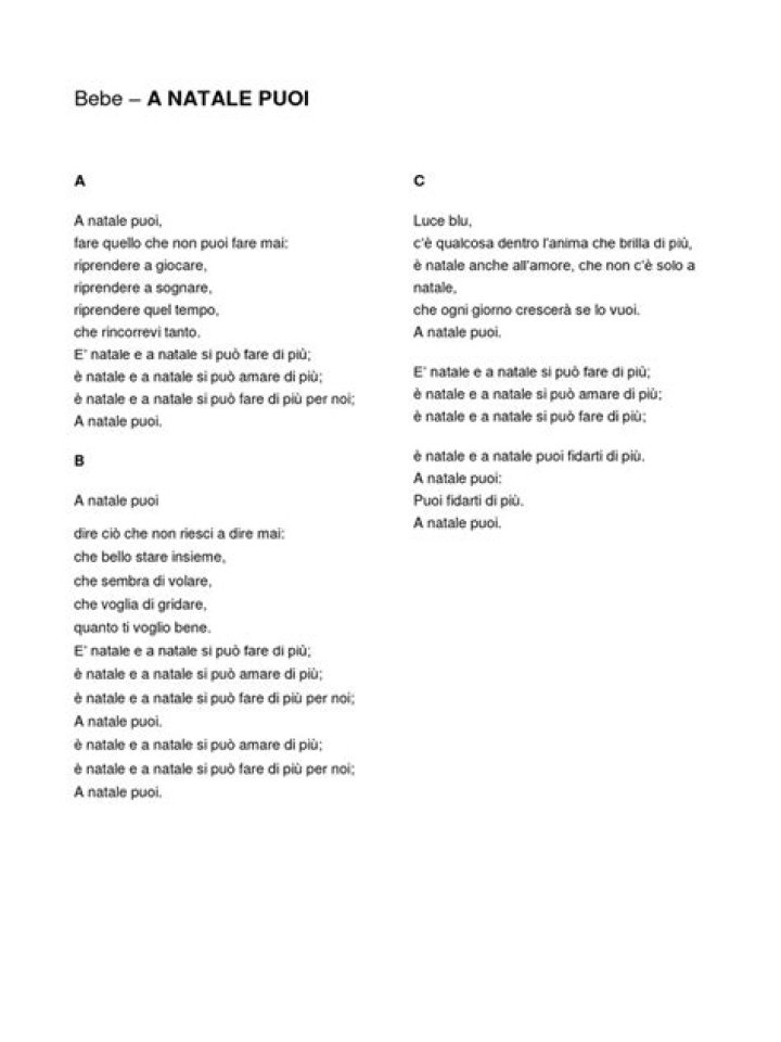 A Natale Puoi Testo PDF – Scarica il Natale in Formato PDF