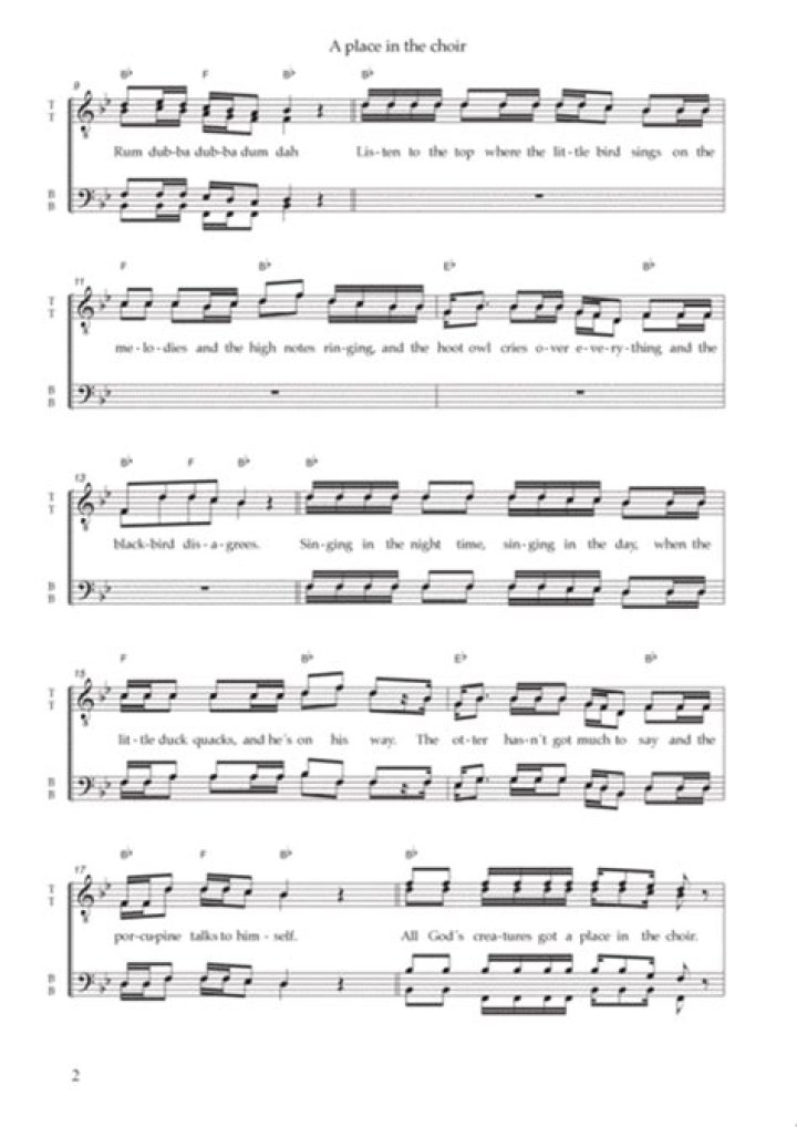 Download Choir Sheet Music PDF with Your Place in the Chorus