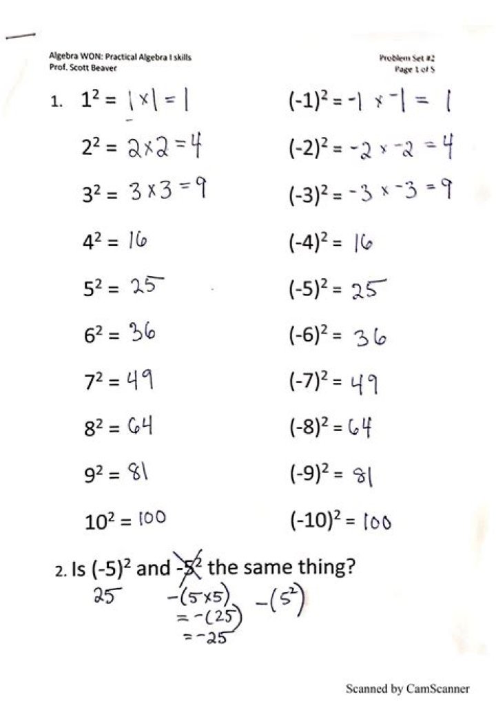 Free A Plus Notes for Beginning Algebra Answer Key PDF