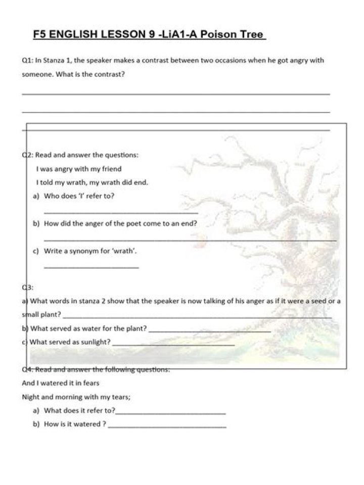 Poison Tree Questions PDF: Expert Answers on Toxic Plants