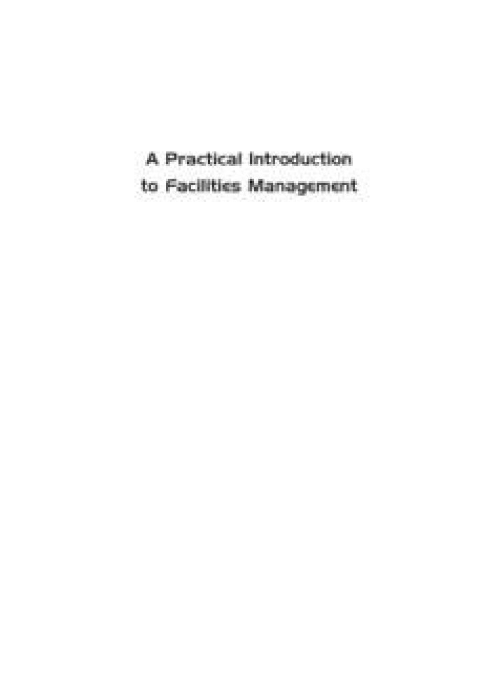 A Practical Introduction to Facilities Management: Free PDF Guide