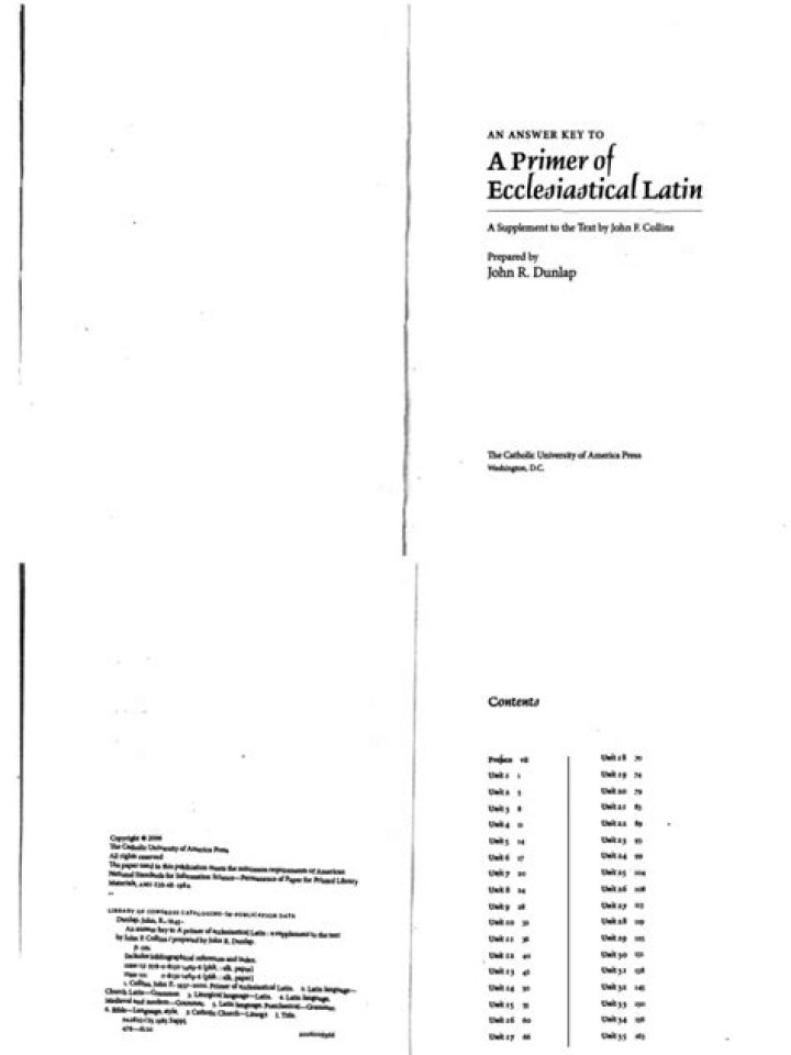 Ecclesiastical Latin Primer Answer Key PDF: Complete Study Resource