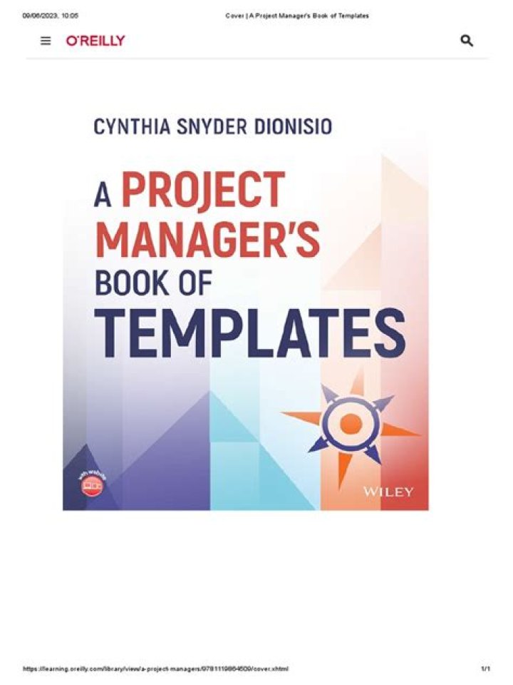 A Project Manager's Book of Templates PDF – Instant Access to Proven Project Plans