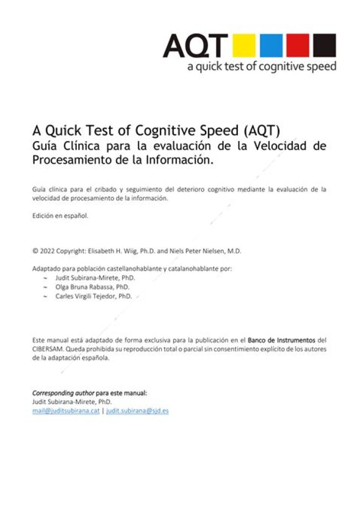 Quick Cognitive Speed Test PDF: Boost Your Mental Agility Fast