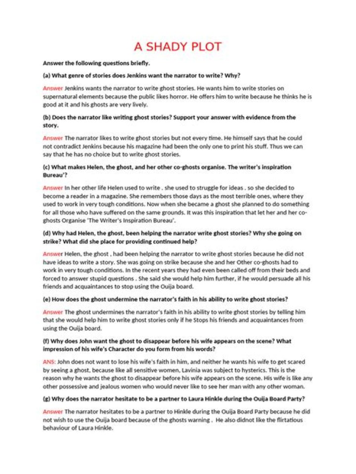Shady Plot Question & Answers PDF: Uncover Hidden Secrets