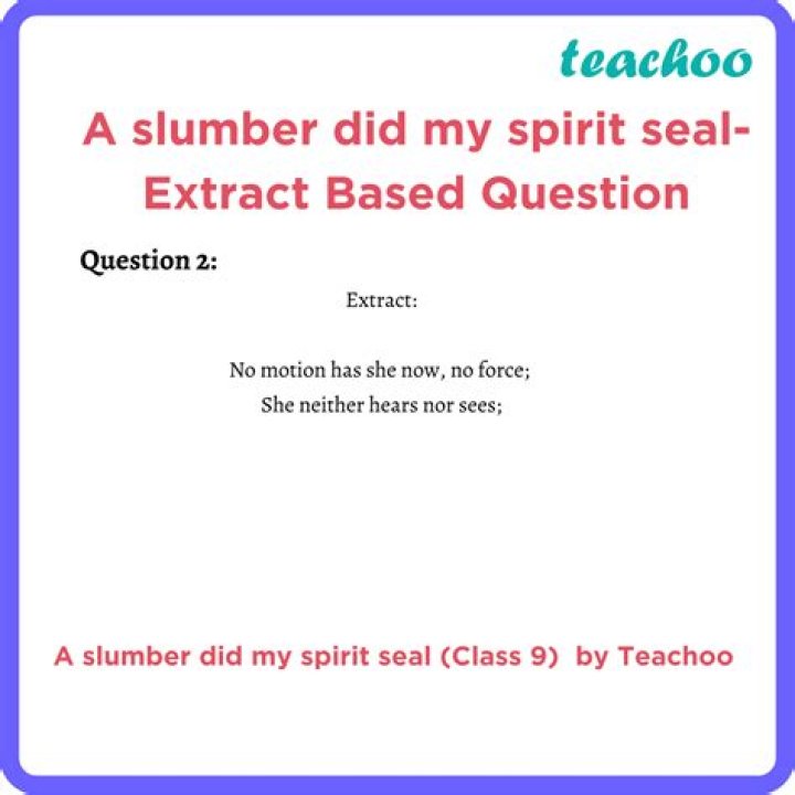 How to Answer the Slumber Did My Spirit Seal Question: PDF Guide